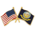 U.S. and Navy Flag Pin